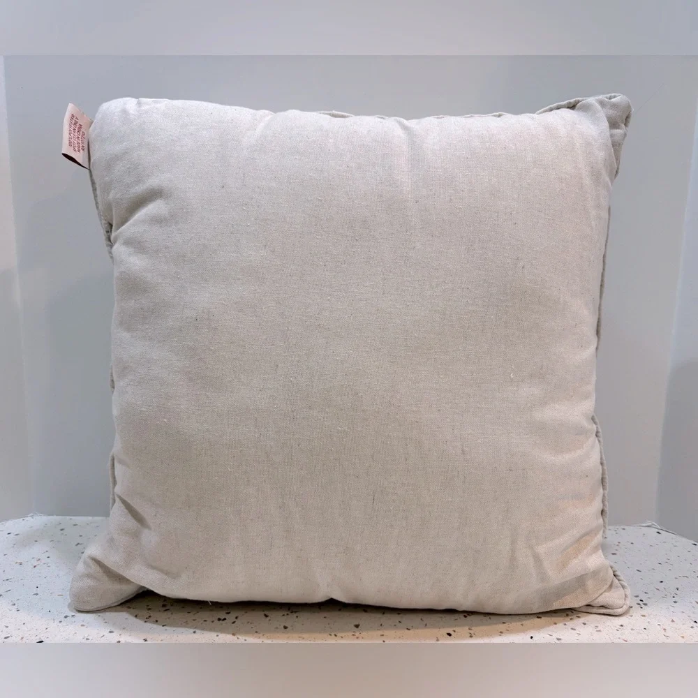 Festive Merry Christmas Pillow‎ - Red and Cream